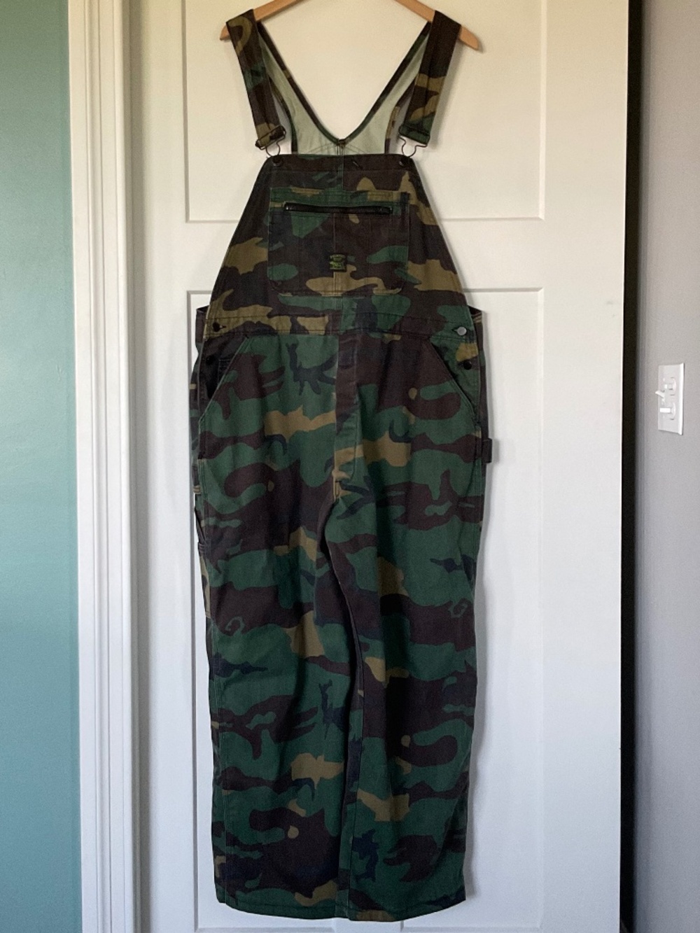 Pointer Vintage 80s Denim Camouflage Bib Overall Dungarees